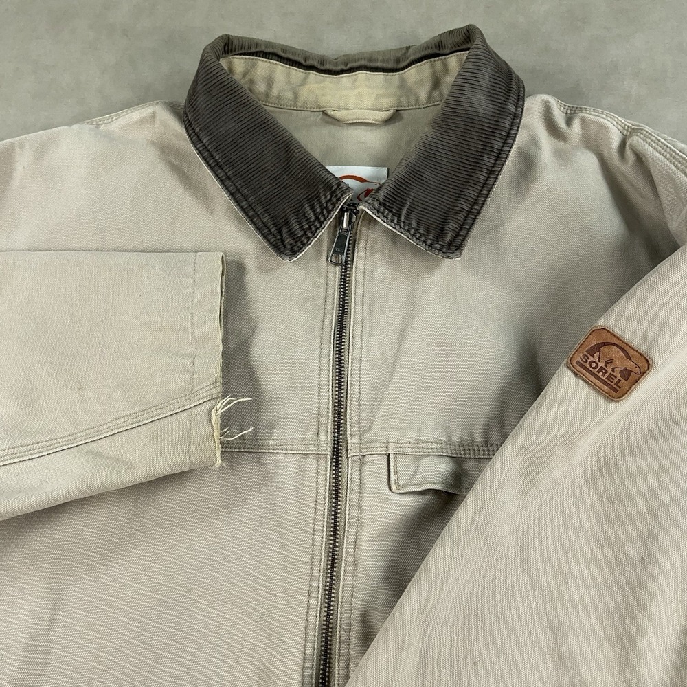 Vintage SOREL Mens XL Duck Canvas Workwear Detroit Jacket‎ Distressed Y2K READ